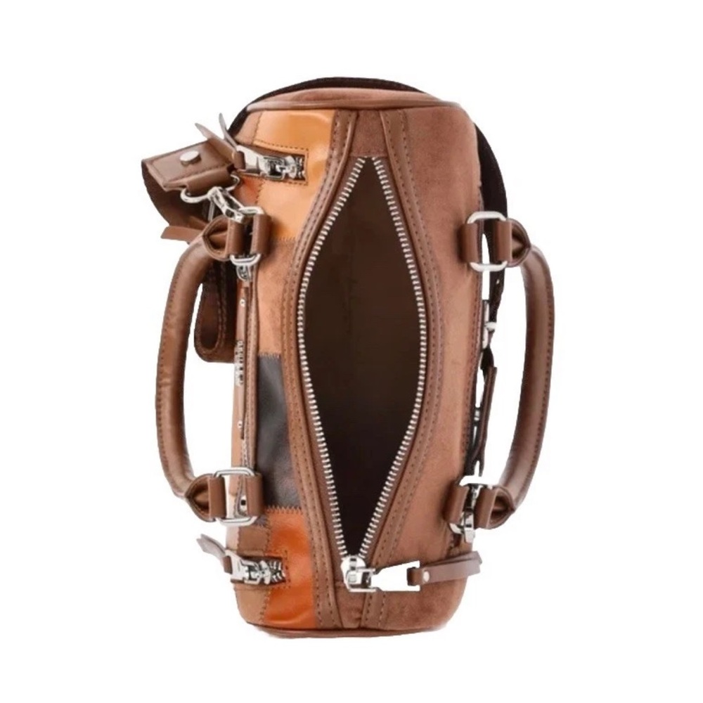 Madden NYC Women's Core Barrel Bag Brown Crossbody Zipper Pouch - Picture 5 of 7